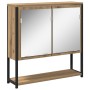 Armario Espejo de Baño Roble Artesanal 60x16x60 cm Madera Elaborada de , Tocadores de baño - Ref: Foro24-862224, Precio: 52,5...
