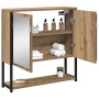 Armario Espejo de Baño Roble Artesanal 60x16x60 cm Madera Elaborada de , Tocadores de baño - Ref: Foro24-862224, Precio: 52,5...