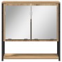 Armario Espejo de Baño Roble Artesanal 60x16x60 cm Madera Elaborada de , Tocadores de baño - Ref: Foro24-862224, Precio: 52,5...