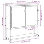 Espejo de Baño con Armario de Madera Vieja 60x16x60 cm de Madera de Ingenier de , Tocadores de baño - Ref: Foro24-862223, Pre...