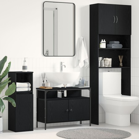 Mueble de baño  Negro Roble 80x30x60 cm Madera de Ingeniería | Foro24.es | Tu tienda online para hogar, jardín y más Foro24.es
