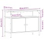 Mueble de baño  Negro Roble 80x30x60 cm Madera de Ingeniería | Foro24.es | Tu tienda online para hogar, jardín y más Foro24.es