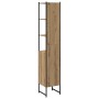 Armario de baño de roble artesanal 33x33x185,5 cm de madera elaborada de , Tocadores de baño - Ref: Foro24-862239, Precio: 80...