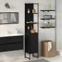 Armario de Baño Negro Roble 33x33x185,5 cm Madera Ingenierizada de , Tocadores de baño - Ref: Foro24-862240, Precio: 85,03 €,...