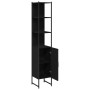 Armario de Baño Negro Roble 33x33x185,5 cm Madera Ingenierizada de , Tocadores de baño - Ref: Foro24-862240, Precio: 85,03 €,...