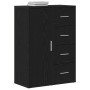 Aparador Negro de Roble 60x31x84 cm Madera Elaborada de , Aparadores - Ref: Foro24-862266, Precio: 100,81 €, Descuento: %