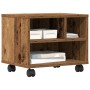 Soporte para Impresora con Ruedas Madera Antigua 41x32x33,5 cm de , Soportes para impresoras - Ref: Foro24-862276, Precio: 41...