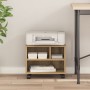 Soporte para impresora con ruedas Roble Artesano 41x32x33,5 cm de , Soportes para impresoras - Ref: Foro24-862277, Precio: 41...