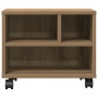 Soporte para impresora con ruedas Roble Artesano 41x32x33,5 cm de , Soportes para impresoras - Ref: Foro24-862277, Precio: 41...