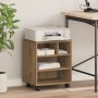 Soporte para Impresora con Ruedas Roble Artisan 41x32x48 cm de , Soportes para impresoras - Ref: Foro24-862280, Precio: 49,11...