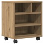 Soporte para Impresora con Ruedas Roble Artisan 41x32x48 cm de , Soportes para impresoras - Ref: Foro24-862280, Precio: 49,11...