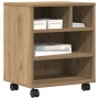 Soporte para Impresora con Ruedas Roble Artisan 41x32x48 cm de , Soportes para impresoras - Ref: Foro24-862280, Precio: 49,11...