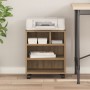 Soporte para Impresora con Ruedas Roble Artisan 41x32x48 cm de , Soportes para impresoras - Ref: Foro24-862280, Precio: 49,11...