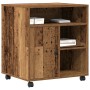 Soporte para Impresora con Ruedas de madera antigua 60x50x67 cm de , Soportes para impresoras - Ref: Foro24-862282, Precio: 9...
