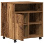 Soporte para Impresora con Ruedas de madera antigua 60x50x67 cm de , Soportes para impresoras - Ref: Foro24-862282, Precio: 9...