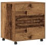 Soporte para Impresora con Ruedas de madera antigua 60x50x67 cm de , Soportes para impresoras - Ref: Foro24-862282, Precio: 9...