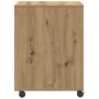 Soporte para impresora con ruedas Roble Artisan 60x50x67 cm de , Soportes para impresoras - Ref: Foro24-862283, Precio: 96,95...