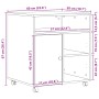 Soporte para impresora con ruedas Roble Artisan 60x50x67 cm de , Soportes para impresoras - Ref: Foro24-862283, Precio: 96,95...