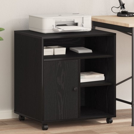 Soporte de impresora con ruedas de roble negro 60x50x67 cm de , Soportes para impresoras - Ref: Foro24-862284, Precio: 99,79 ...