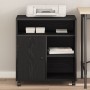 Soporte de impresora con ruedas de roble negro 60x50x67 cm de , Soportes para impresoras - Ref: Foro24-862284, Precio: 99,79 ...