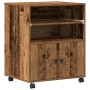 Carrito para Impresora con Ruedas Madera Vieja 60x48x74 cm de , Soportes para impresoras - Ref: Foro24-862285, Precio: 101,36...