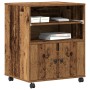 Carrito para Impresora con Ruedas Madera Vieja 60x48x74 cm de , Soportes para impresoras - Ref: Foro24-862285, Precio: 101,36...