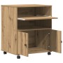 Soporte para impresora con ruedas Roble Artesanal 60x48x74 cm de , Soportes para impresoras - Ref: Foro24-862286, Precio: 101...