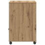 Soporte para impresora con ruedas Roble Artesanal 60x48x74 cm de , Soportes para impresoras - Ref: Foro24-862286, Precio: 101...