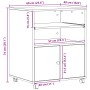 Soporte para impresora con ruedas Roble Artesanal 60x48x74 cm de , Soportes para impresoras - Ref: Foro24-862286, Precio: 101...
