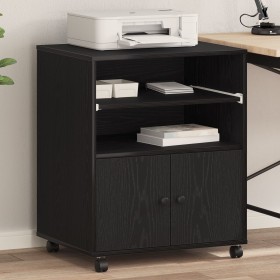 Soporte para Impresora con Ruedas de Madera Negra 60x48x74 cm de , Soportes para impresoras - Ref: Foro24-862287, Precio: 103...
