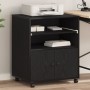 Soporte para Impresora con Ruedas de Madera Negra 60x48x74 cm de , Soportes para impresoras - Ref: Foro24-862287, Precio: 103...