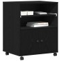 Soporte para Impresora con Ruedas de Madera Negra 60x48x74 cm de , Soportes para impresoras - Ref: Foro24-862287, Precio: 103...