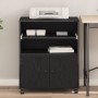 Soporte para Impresora con Ruedas de Madera Negra 60x48x74 cm de , Soportes para impresoras - Ref: Foro24-862287, Precio: 103...