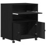 Soporte para Impresora con Ruedas de Madera Negra 60x48x74 cm de , Soportes para impresoras - Ref: Foro24-862287, Precio: 103...