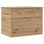 Caja de Almacenamiento con Tapa Roble Artesanal 60x42x46 cm Madera Elaborada de , Baúles de almacenamiento - Ref: Foro24-8622...