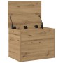 Caja de Almacenamiento con Tapa Roble Artesanal 60x42x46 cm Madera Elaborada de , Baúles de almacenamiento - Ref: Foro24-8622...