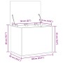 Caja de almacenamiento con tapa de madera antigua 60x42x46 cm de madera aglomerada de , Baúles de almacenamiento - Ref: Foro2...