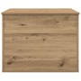Caja de Almacenamiento con Tapa Roble Artesanal 60x42x46 cm Madera Elaborada de , Baúles de almacenamiento - Ref: Foro24-8622...