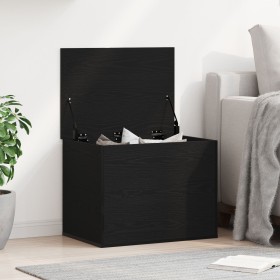 Caja de almacenamiento con tapa Madera negra 60x42x46 cm Madera de ingeniería de , Baúles de almacenamiento - Ref: Foro24-862...
