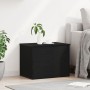 Caja de almacenamiento con tapa Madera negra 60x42x46 cm Madera de ingeniería de , Baúles de almacenamiento - Ref: Foro24-862...