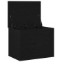 Caja de almacenamiento con tapa Madera negra 60x42x46 cm Madera de ingeniería de , Baúles de almacenamiento - Ref: Foro24-862...