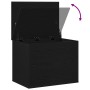 Caja de almacenamiento con tapa Madera negra 60x42x46 cm Madera de ingeniería de , Baúles de almacenamiento - Ref: Foro24-862...