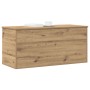 Caja de Almacenamiento con Tapa de Roble Artesanal 100x42x46 cm Madera Compensada de , Baúles de almacenamiento - Ref: Foro24...