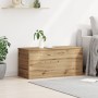 Caja de Almacenamiento con Tapa de Roble Artesanal 100x42x46 cm Madera Compensada de , Baúles de almacenamiento - Ref: Foro24...