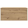 Caja de Almacenamiento con Tapa de Roble Artesanal 100x42x46 cm Madera Compensada de , Baúles de almacenamiento - Ref: Foro24...