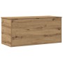 Caja de Almacenamiento con Tapa de Roble Artesanal 100x42x46 cm Madera Compensada de , Baúles de almacenamiento - Ref: Foro24...