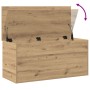 Caja de Almacenamiento con Tapa de Roble Artesanal 100x42x46 cm Madera Compensada de , Baúles de almacenamiento - Ref: Foro24...