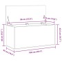 Caja de Almacenamiento con Tapa de Roble Artesanal 100x42x46 cm Madera Compensada de , Baúles de almacenamiento - Ref: Foro24...