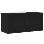 Caja de Almacenamiento con Tapa Madera Negro 100x42x46 cm Madera Elaborada de , Baúles de almacenamiento - Ref: Foro24-862293...