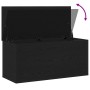 Caja de Almacenamiento con Tapa Madera Negro 100x42x46 cm Madera Elaborada de , Baúles de almacenamiento - Ref: Foro24-862293...